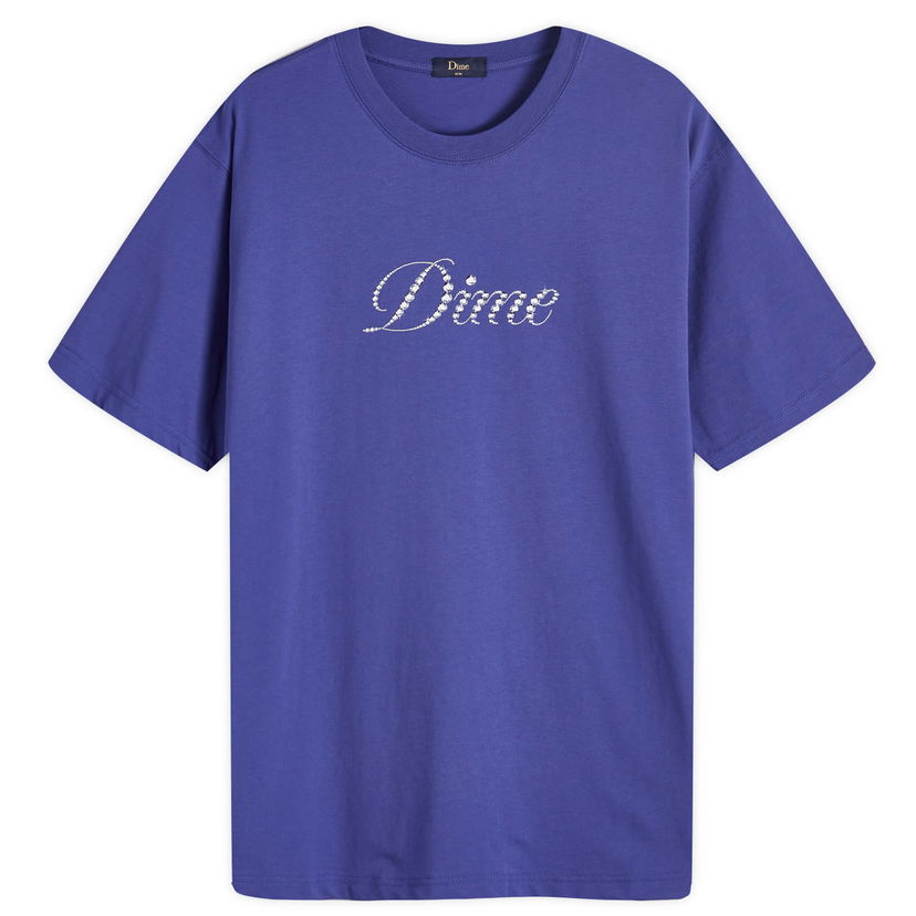 Тениска Dime Icy Cursive T-Shirt Синьо | DIMESU2434IND