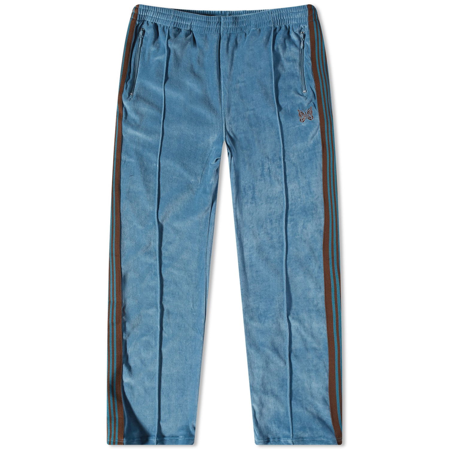 Спортни панталони Needles Velour Narrow Track Pants Синьо | MR293-B, 0