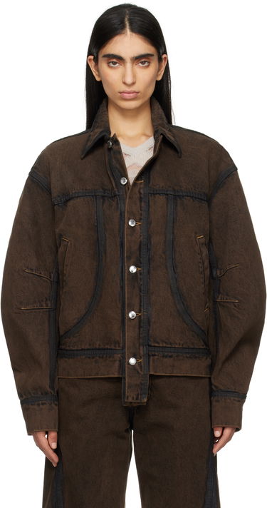 Яке Eckhaus Latta Eckhaus Latta EL Redux Denim Jacket Кафяво | 1224-EL-PS25-O -, 0
