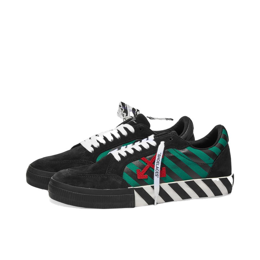 Кецове и обувки Off-White Low Vulcanized Diag.Sneaker Black/Red Черно | OMIA085F21LEA0041025