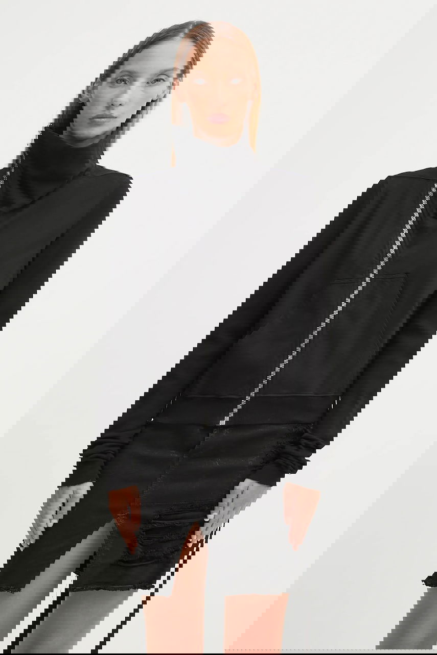 Суитчър Rick Owens Rick Owens DRKSHDW Mountain Zip-Up Hoodie Черно | DS02E7239.RIG, 0