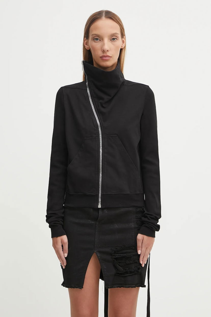 Суитчър Rick Owens Rick Owens DRKSHDW Mountain Zip-Up Hoodie Черно | DS02E7239.RIG