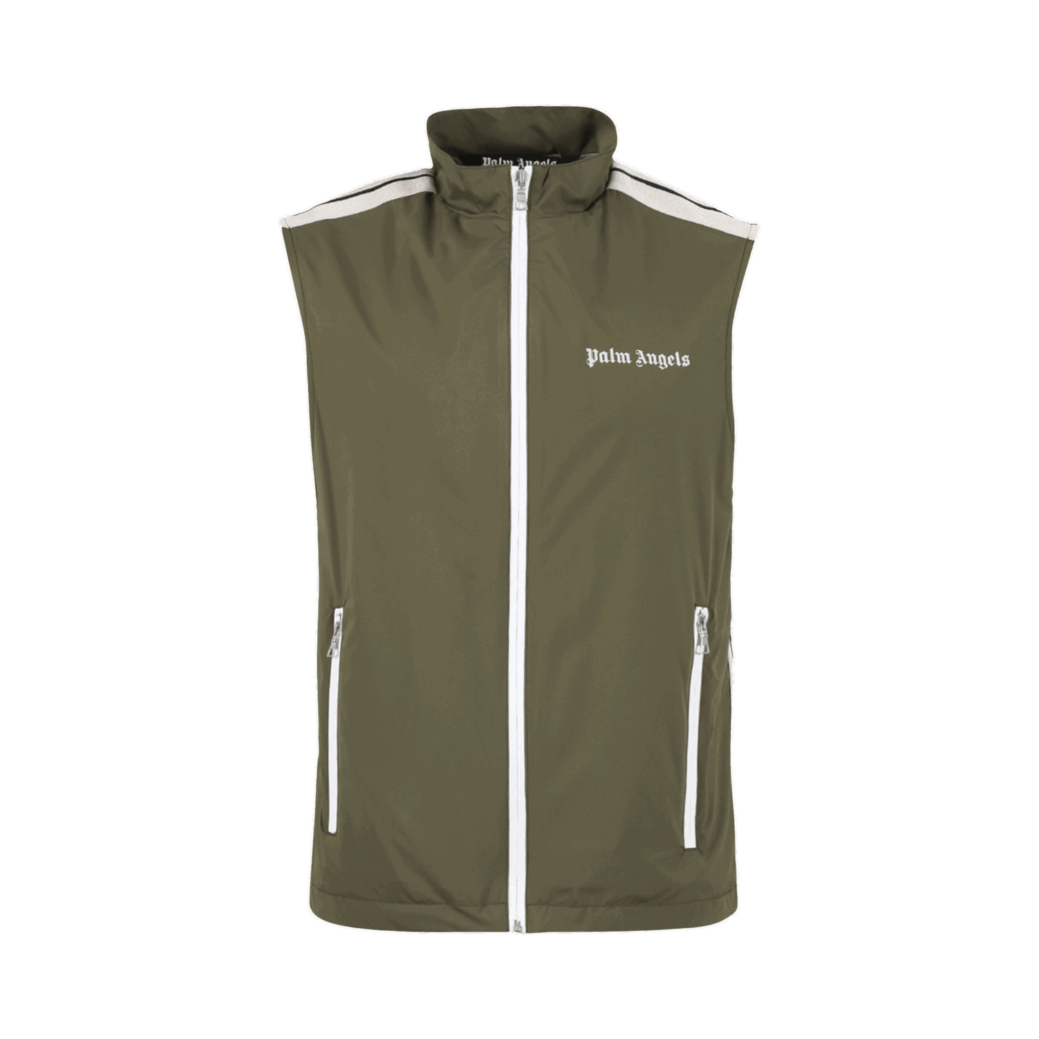 Жилетка Palm Angels Classic Logo Vest Зелено | PMEA217S22FAB0015603, 0