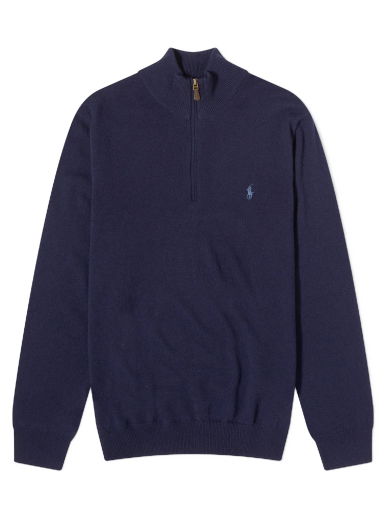 Polo Ralph Lauren  Lambswool Half Zip Knit Hunter