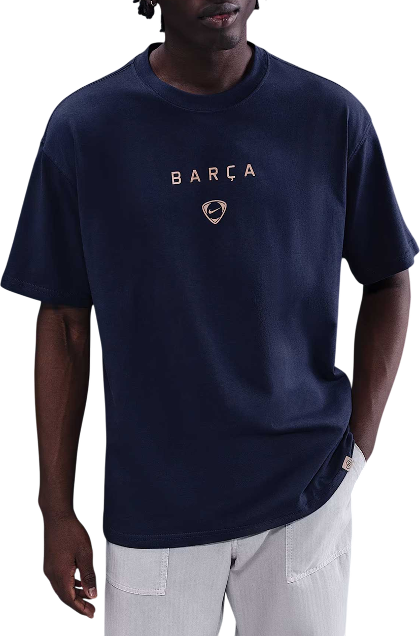Тениска Nike Total 90 FC Barcelona Wordmark Soccer T-Shirt Тъмно синьо | ib7294-410