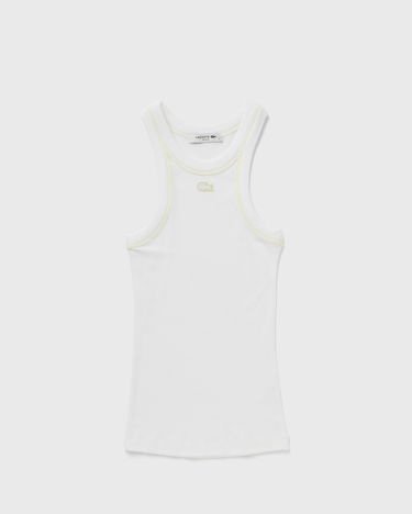 Потник Lacoste White Contrast-Stitched Tank Top Бяло | TF2558-001, 0