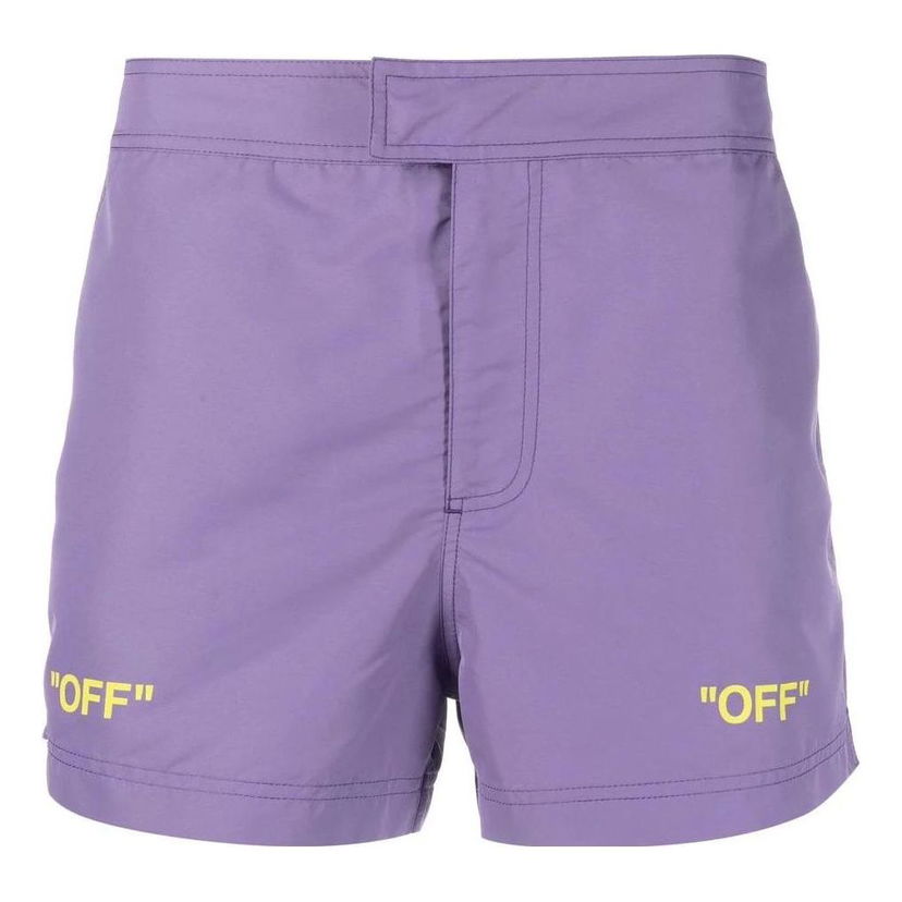Бански Off-White Off Quote Sunrise Swim Shorts Лилаво | OMFD002S23FAB0013850