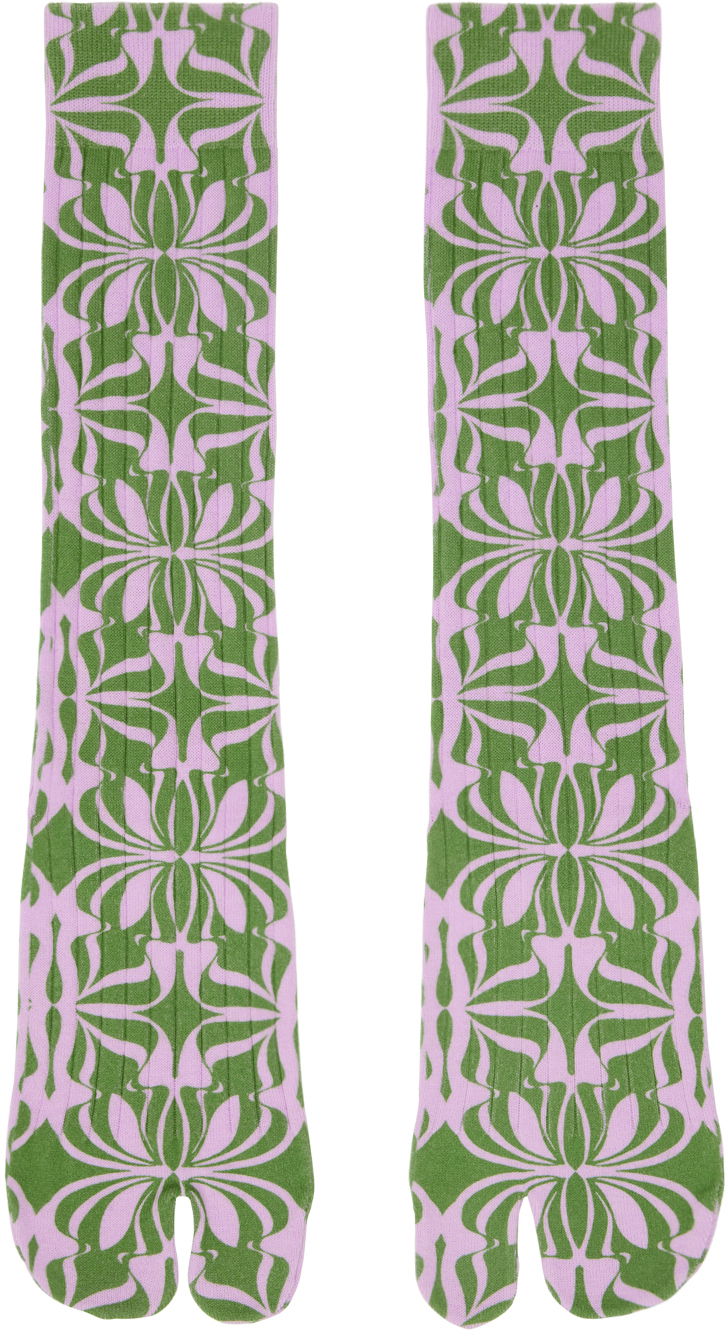 Чорапи Dries Van Noten Dries Van Noten Printed Tabi Socks Многоцветен | 241-011901-045, 0