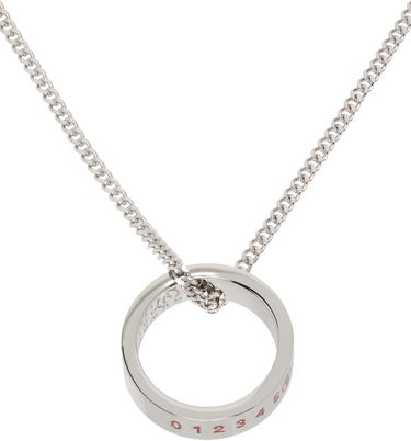 Колие Maison Margiela MM6 Maison Margiela Minimal Logo Pendant Ring Necklace Металик | SM6UU0048 P7351, 4