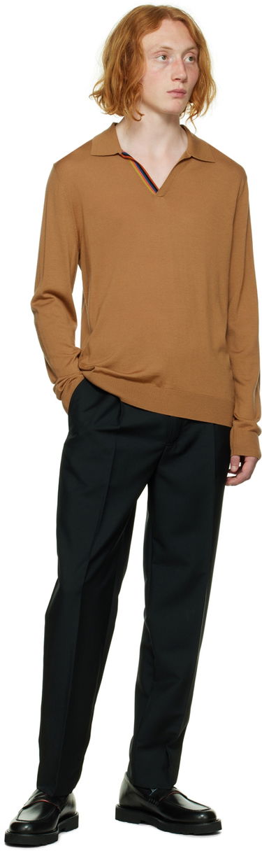 Поло тениска Paul Smith Paul Smith Stripe Detail Polo Кафяво | M1R-566X-J01790, 3