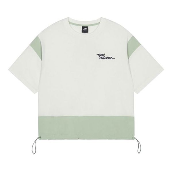 Тениска New Balance Colorblock Loose Fit Pullover Зелено | AWT13300-IV