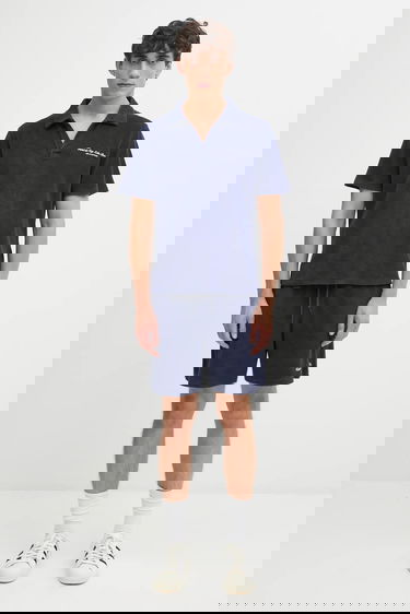 Поло тениска Sporty & Rich Eden Script Terry Polo Shirt Тъмно синьо | TO03260673BL106, 4