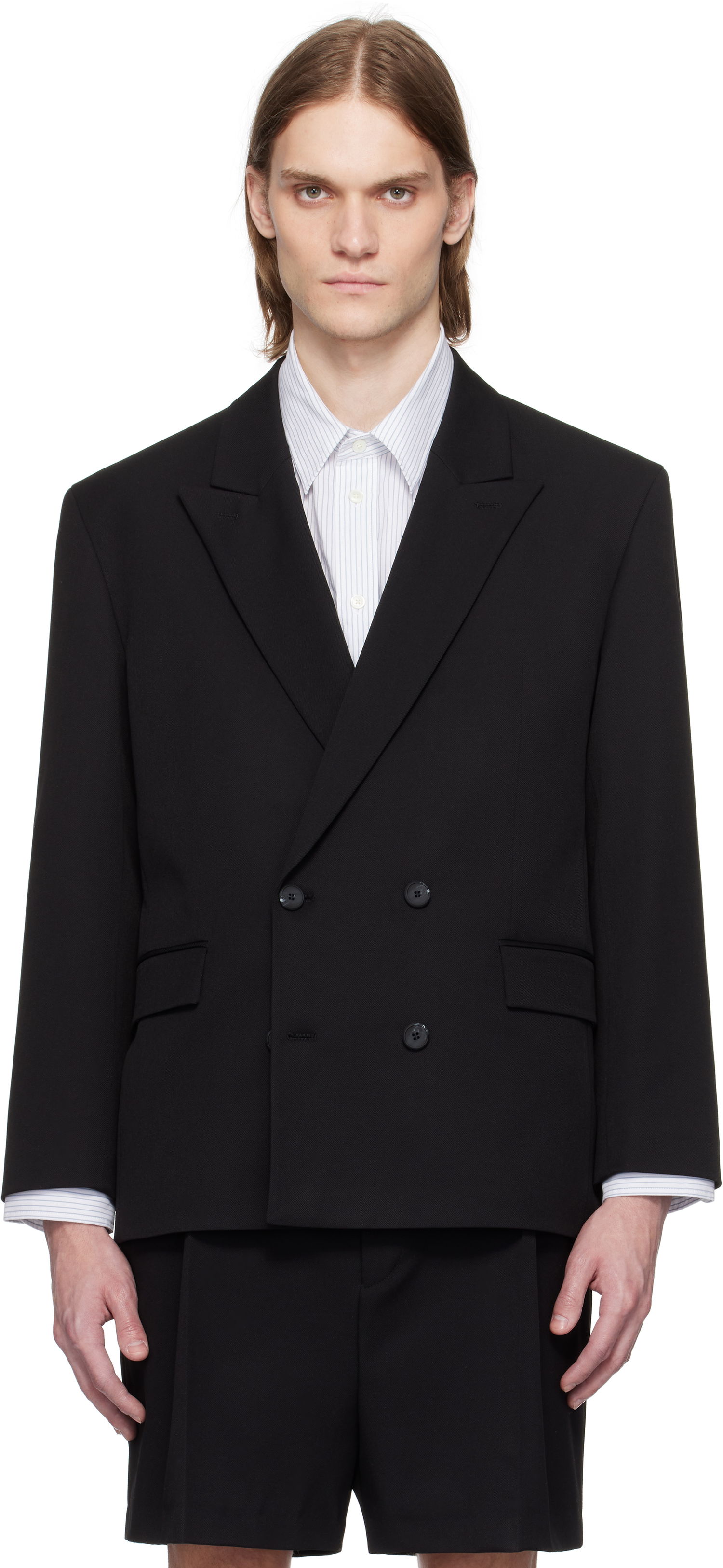 Яке BOSS Hugo Double-Breasted Blazer Черно | 50538053, 0