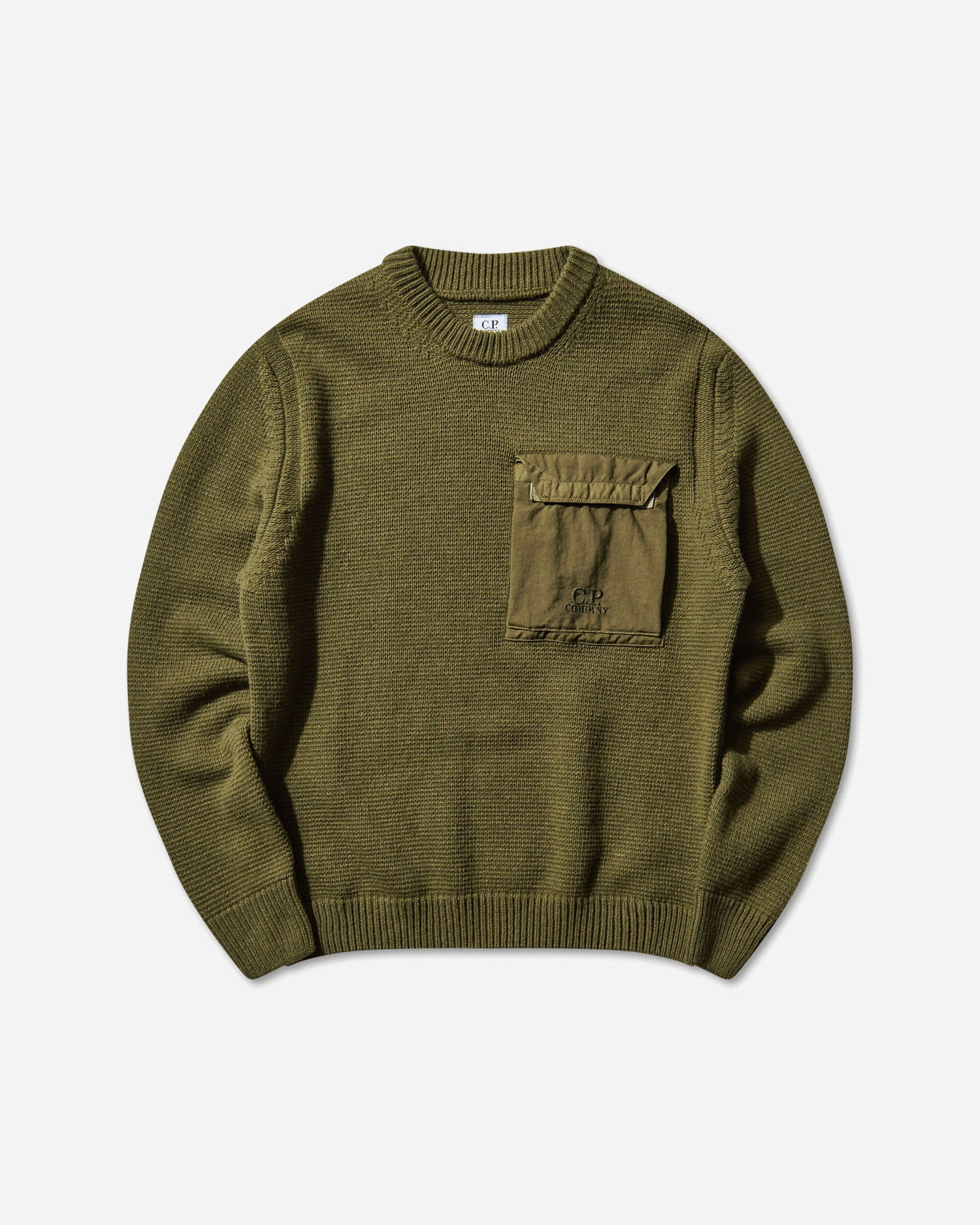Пуловер C.P. Company Lambswool Crewneck Sweater Зелено | 19CMKN244A-110149M 652, 1