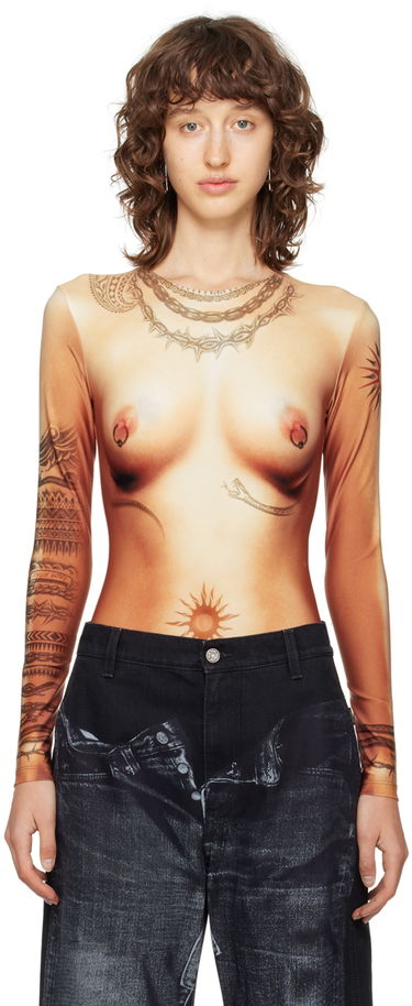 боди Jean Paul Gaultier Gaultier 'The Body Tattoo' Long Sleeve Bodysuit Многоцветен | 23/15-F-BD009-J527-25, 0