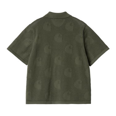 Риза Carhartt WIP Carhartt WIP Women's Short Sleeve Knitted Polo Shirt Зелено | I034541_9, 1