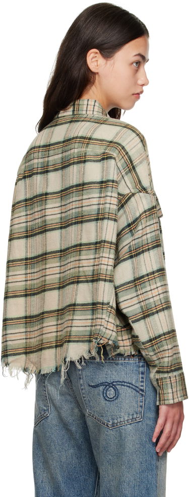 Риза R13 R13 Cropped Plaid Shirt Зелено | R13W7298-R558B, 2