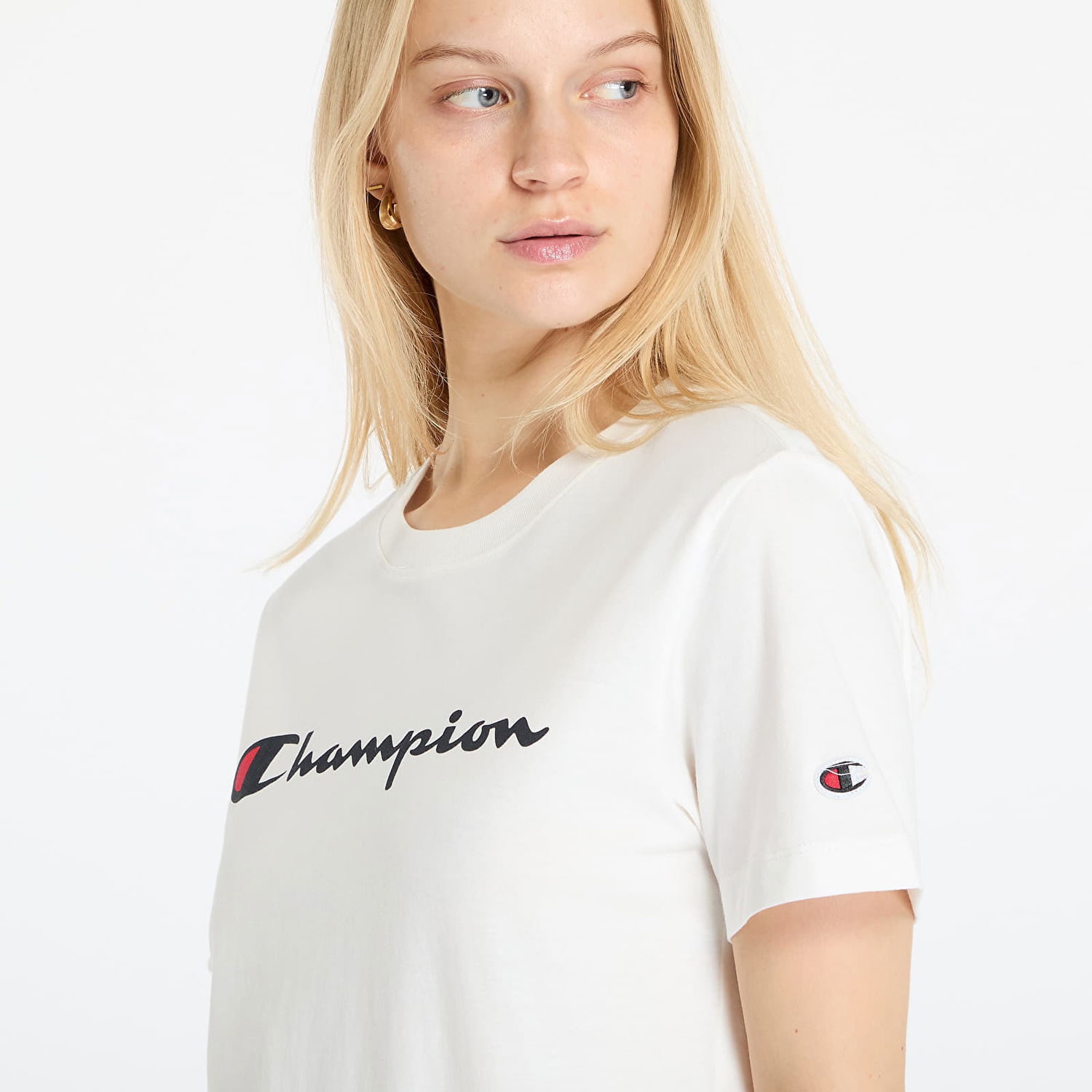 Тениска Champion T-shirt SS Бяло | 117534 CHA WW003, 1