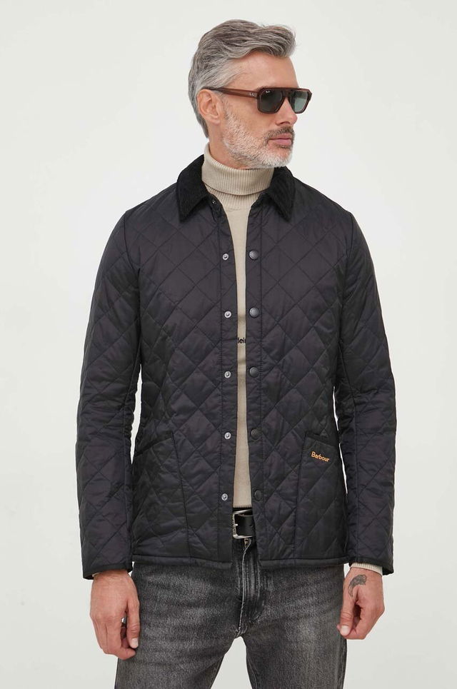 Transitional Quilted Jacket with Corduroy Collar