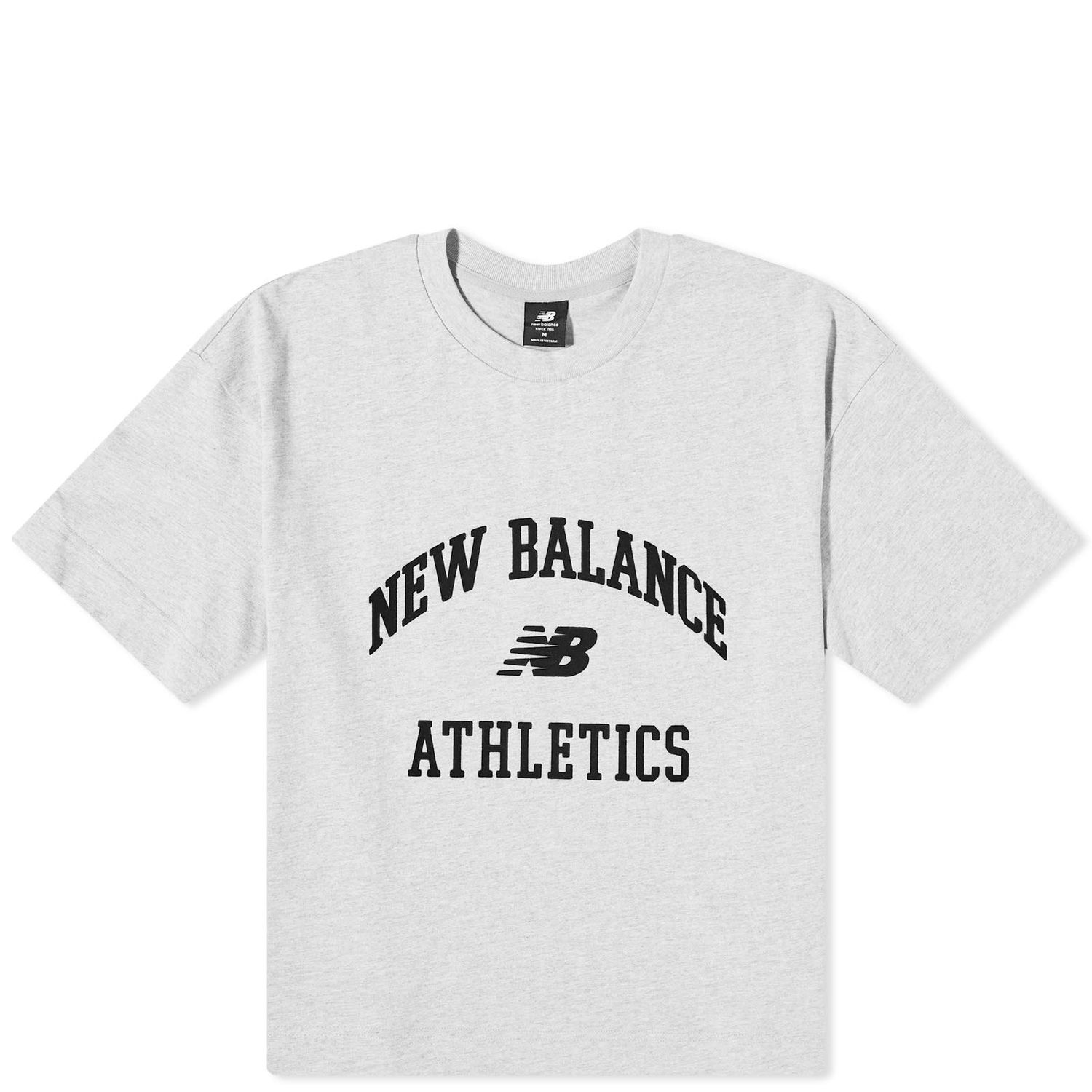 Тениска New Balance Athletics Varsity Boxy T-Shirt "Athletic Grey" Сиво | WT33551-AG, 0