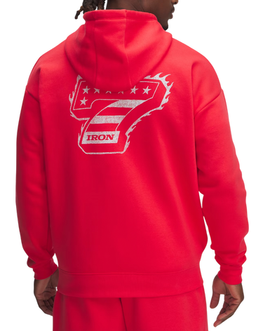 Суитчър Under Armour Project Rock Icon Fleece Full-Zip Hoodie Червено | 1389914-989, 2