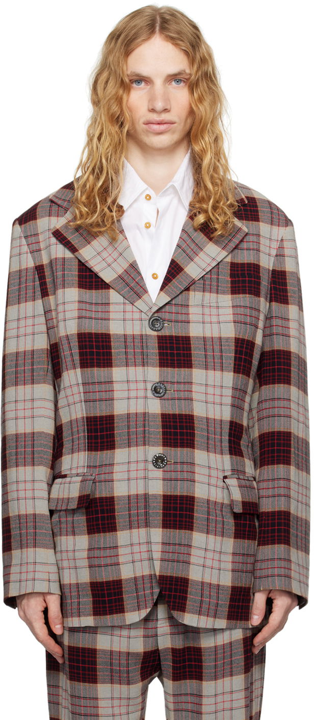 Риза Vivienne Westwood Plaid Blazer Червено | 23010019-W00VM-, 0