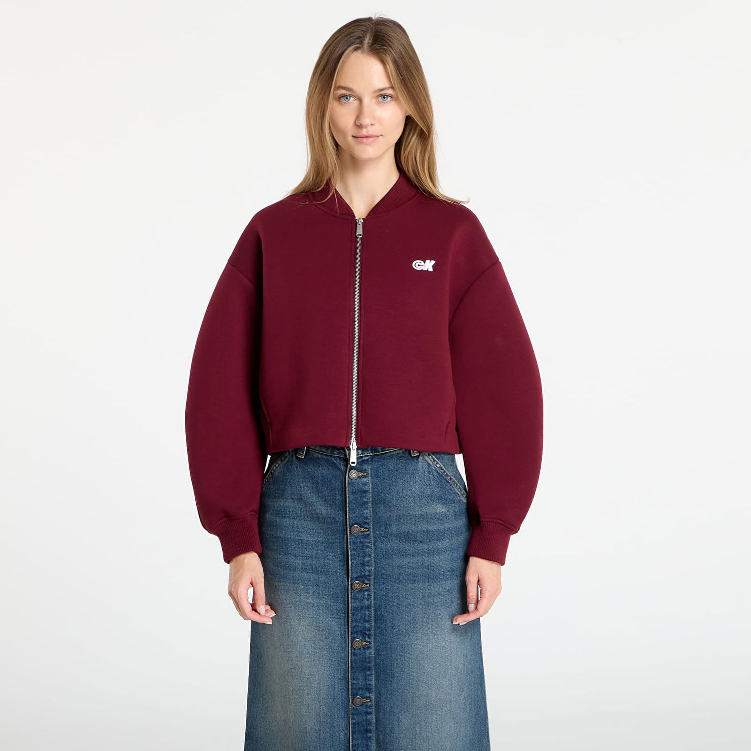 Яке бомбър CALVIN KLEIN Calvin Klein Jeans Oversized Bomber Jacket Бургунди | LV047C524G VLP, 0