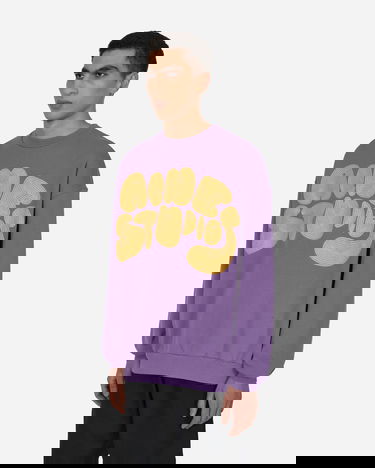 Суитчър Acne Studios Fyre Bubble Logo Crew Sweat Лилаво | BI0172-ADI, 3