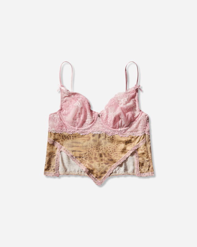 Lace Leopard Print Bra Top