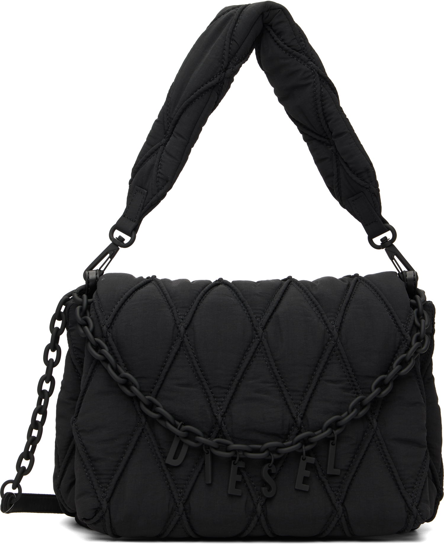 Чанта през рамо Diesel Charm-D M Quilted Shoulder Bag Черно | X10265 P8048, 0