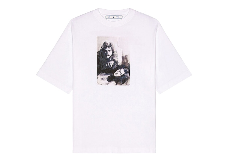 Тениска Off-White Mirko Artist Skate T-Shirt Бяло | OMAA119F21JER0190110