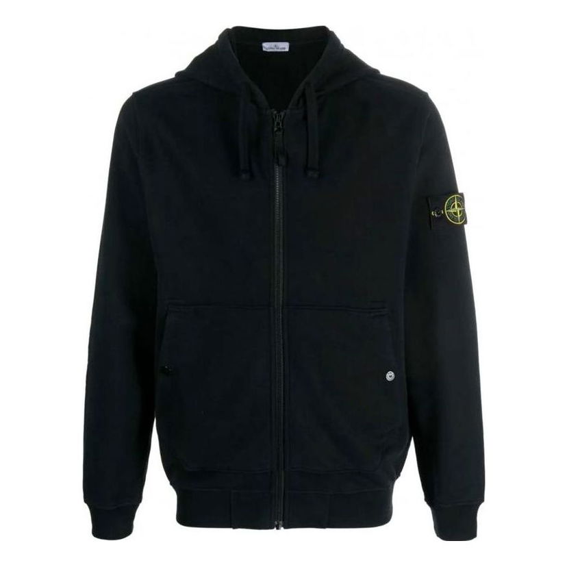 Суитчър Stone Island Stone Island Zip-Up Cotton Jacket Черно | 791561620-V0029