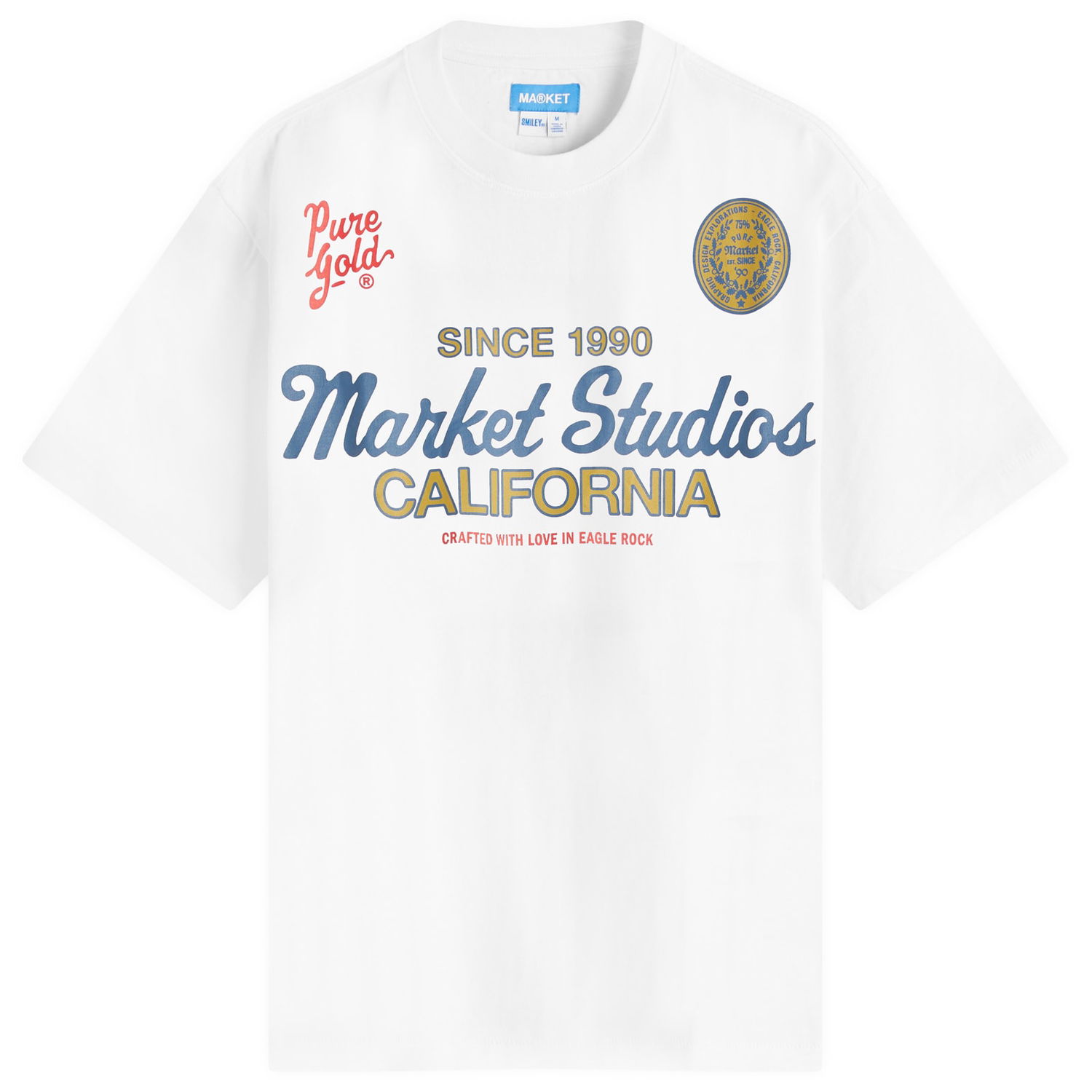 Тениска MARKET Pure Gold T-Shirt Бяло | 399002179-WHT, 0