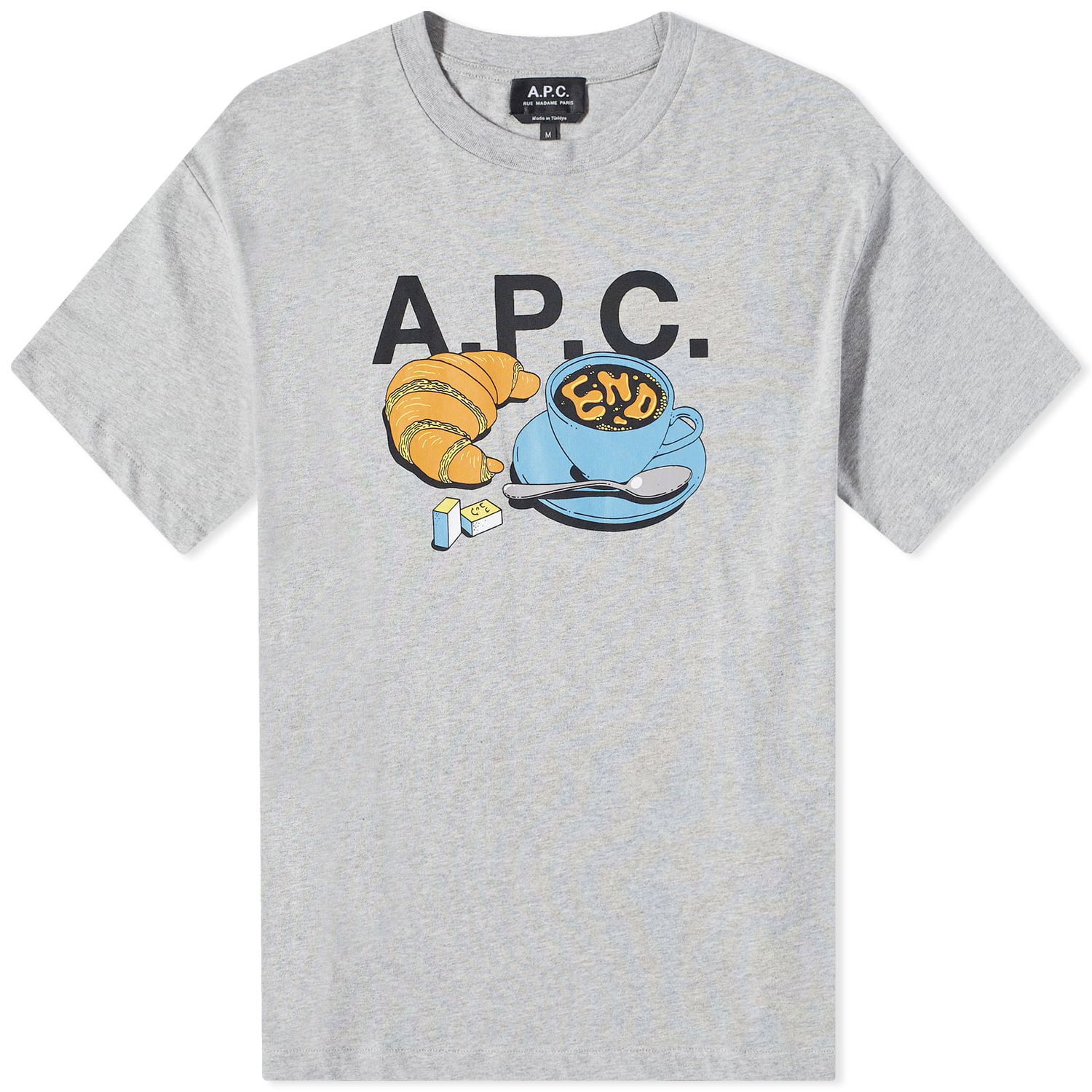Тениска A.P.C. END. x Men's 'Coffee Club' Cedric T-Shirt Сиво | COEZB-H26265-PLB, 0