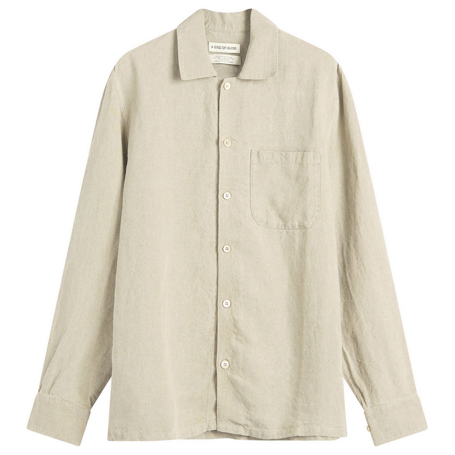 Риза A Kind of Guise A Kind of Guise Atrato Linen Shirt, Size Large Бежово | 119-13600-101, 0