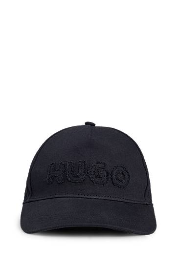 Шапка с козирка BOSS HUGO Cotton-twill Cap with Raw-edge Logo Тъмно синьо | 50539561, 0