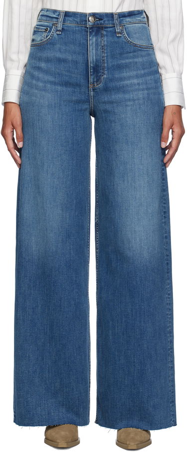 Дънки rag & bone Rag & Bone Flexi Sofie Wide-Leg Jeans Синьо | WDD24F2952FUWI, 0