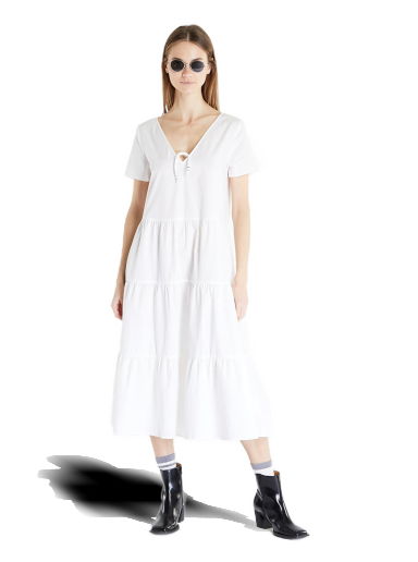 Pокля Tommy Hilfiger Poplin Tiered Dress Бяло | DW0DW15754 YBR