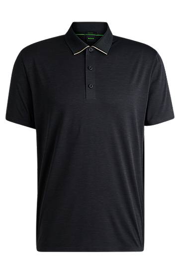 Поло тениска BOSS BOSS Stretch-Jersey Polo Shirt Черно | 50525162, 0