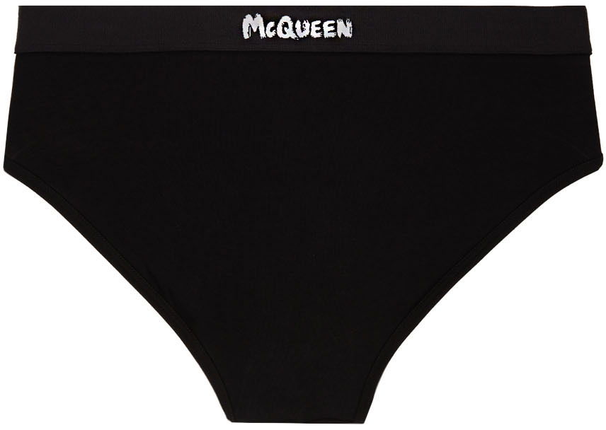 Бельо и чорапи Alexander McQueen Alexander McQueen Graffiti Briefs Черно | 7107514112Q, 1