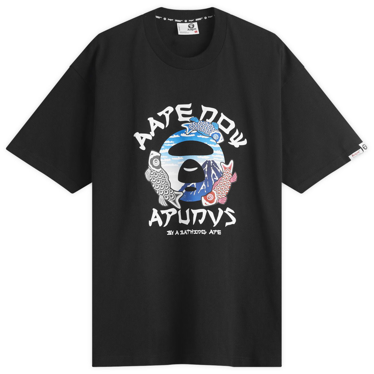 Тениска AAPE by A Bathing Ape AAPE Japan Graphic T-Shirt, Size Large Черно | AAPTEM1637XX-BLK, 0