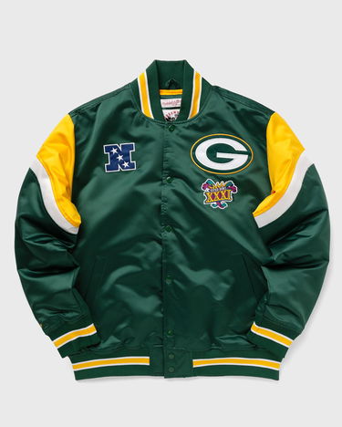 Яке бомбър Mitchell & Ness NFL HEAVYWEIGHT SATIN JACKET GREEN BAY PACKERS Зелено | OJBF5516-GBPYYPPPBUGN, 0