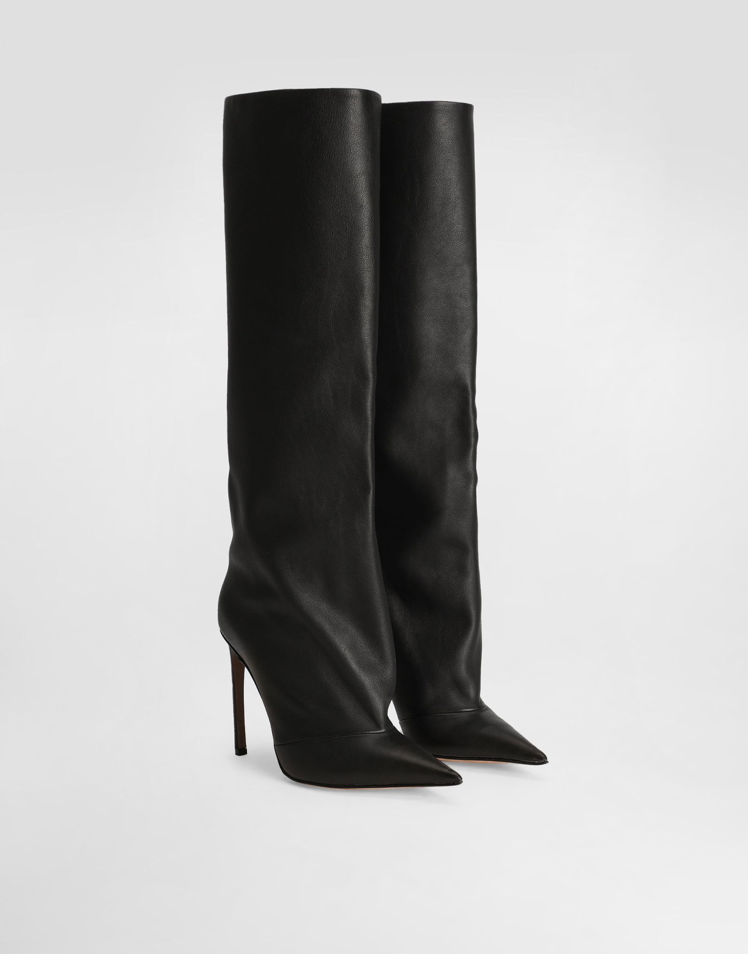 Аксесоари Dolce & Gabbana Dolce & Gabbana Devotion Calfskin Knee-High Boots Черно | CU1223AO83180999, 1