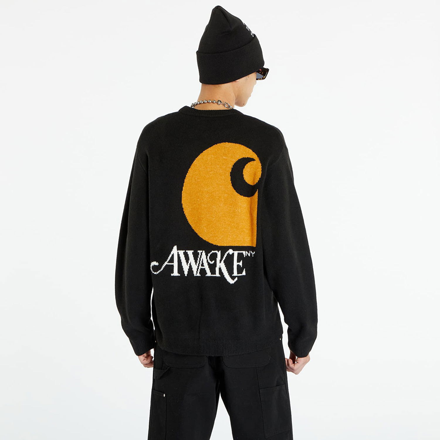 Пуловер Awake NY x Carhartt WIP Cardigan Черно | AWK-CAR23-KN001-BLA, 0
