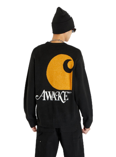 Пуловер Awake NY x Carhartt WIP Cardigan Черно | AWK-CAR23-KN001-BLA