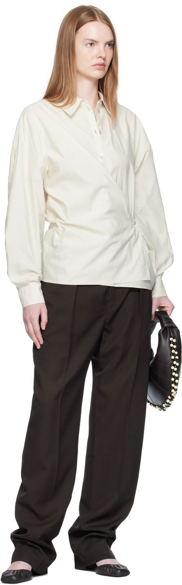 Риза LEMAIRE Straight Collar Twisted Shirt Бяло | SH1141 LF1500, 3
