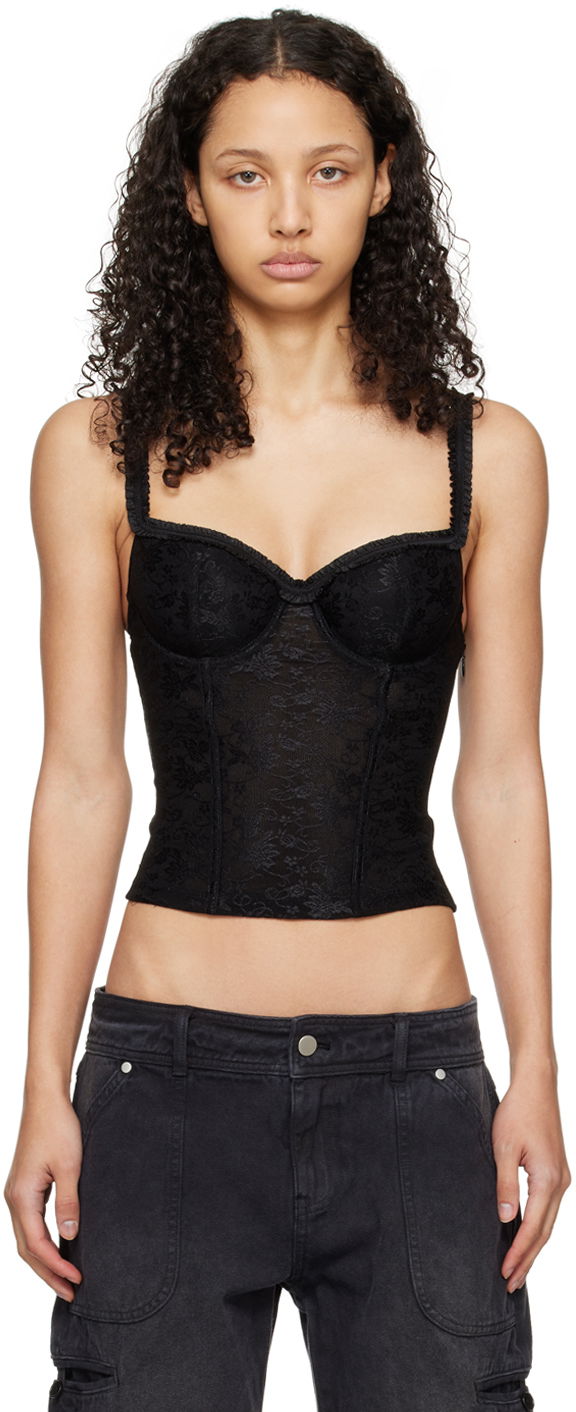 Сутиен GUIZIO Guizio Sella Lace Corset Top Черно | R24116K034, 0