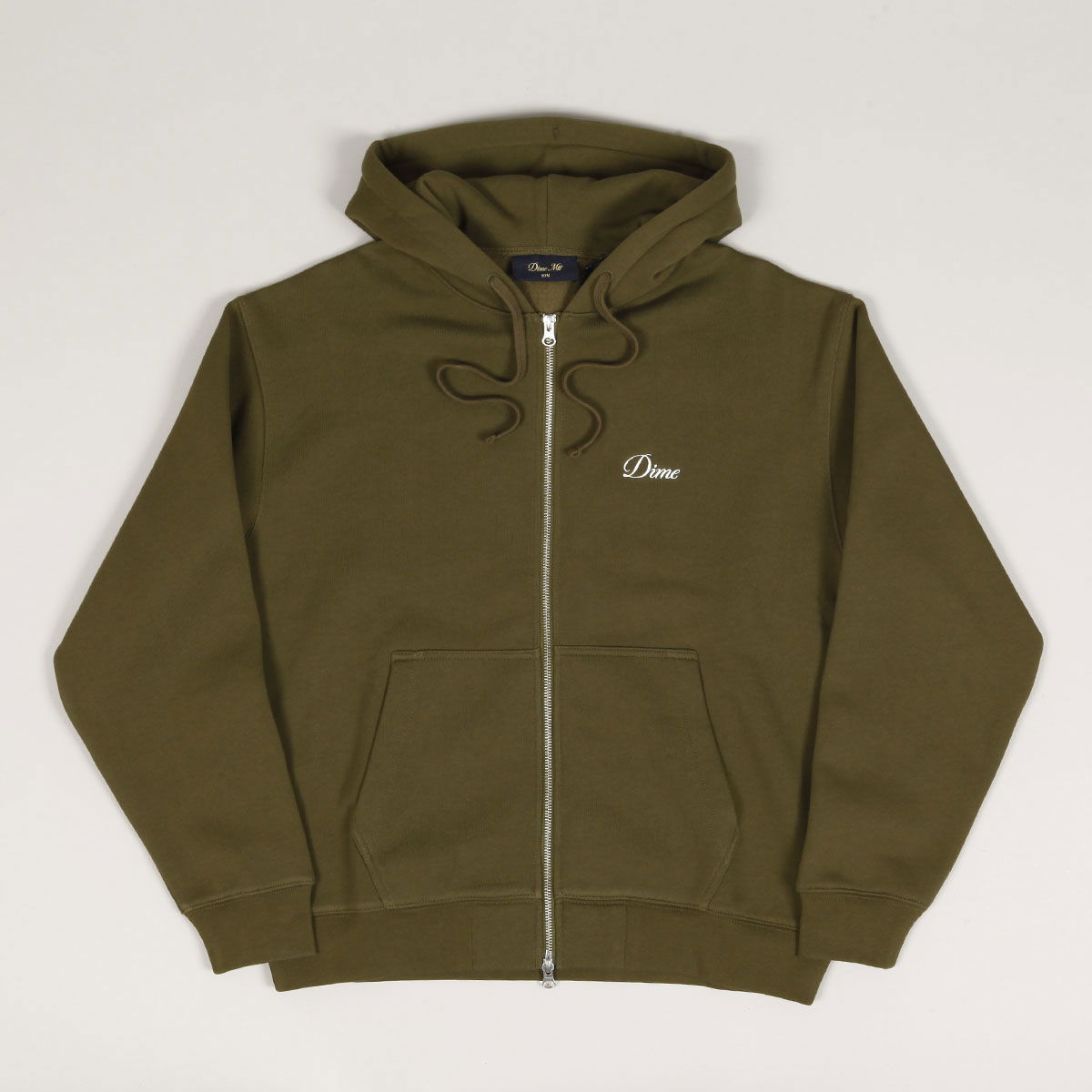 Суитчър Dime Dime Cursive Zip Hoodie Зелено | DIME2SP2547OLI, 0