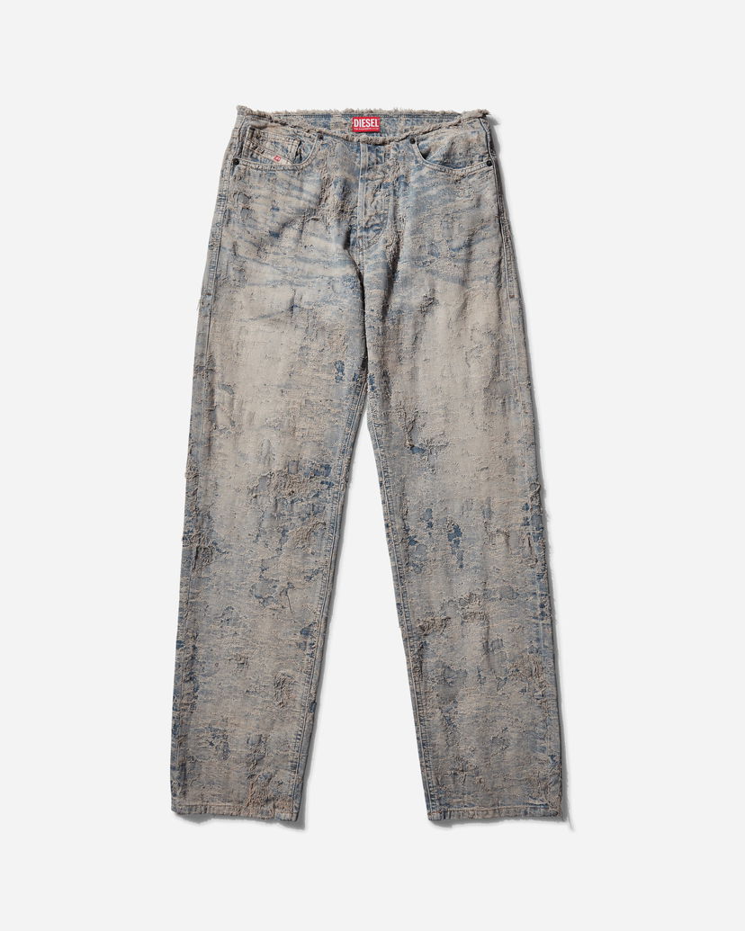 Дънки Diesel Distressed Straight Denim Pants Синьо | A16489 01