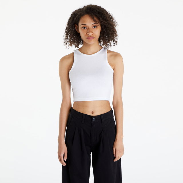 Top Ladies Organic Cropped Rib Top 2-Pack White/ Black